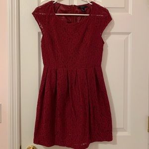 Maroon Lace Dress